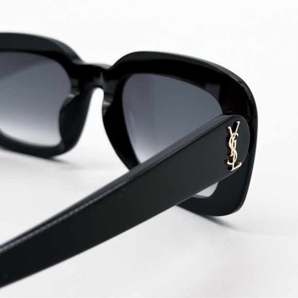 NEW SAINT LAURENT SL M130 002 BLACK GREY SLM130 002 SQUARE WOMEN SUNGLASSES - Picture 8 of 11